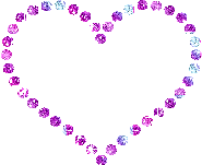 Gif animé coeur perles roses